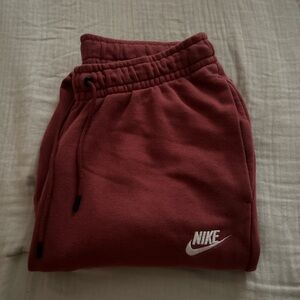 burgundy nike joggers